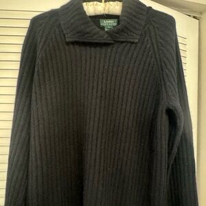 Lauren ribbed wool/cashmere sweater size large